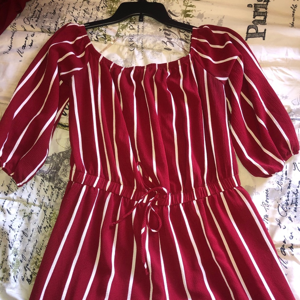 Red & White Jumpsuit